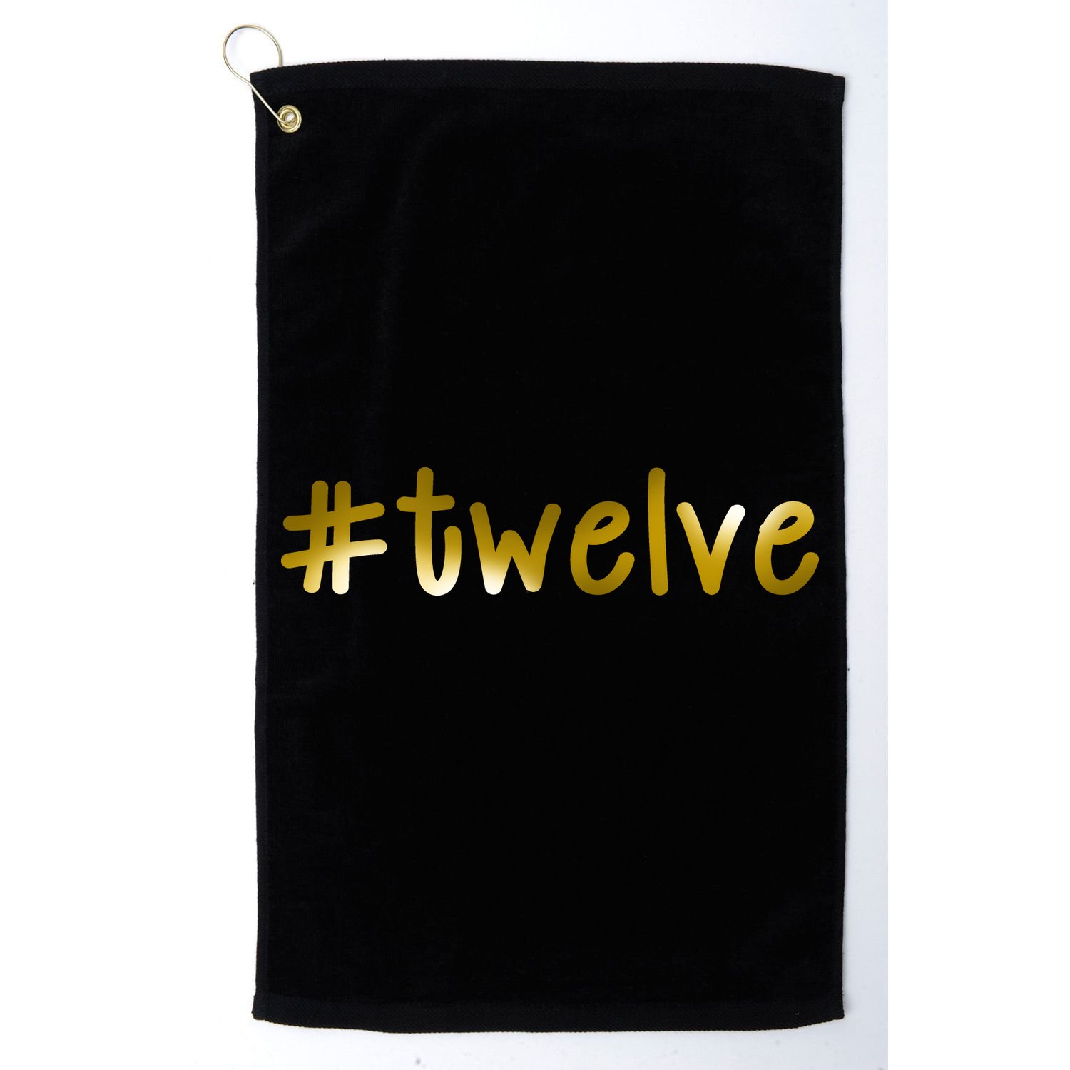 #Twelve 12th Birthday Gold Logo Golf Towel