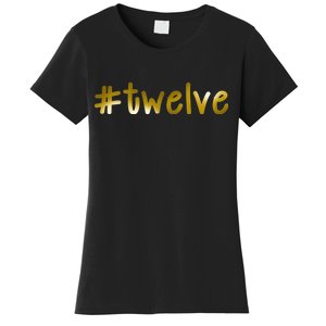 #Twelve 12th Birthday Gold Logo Women's T-Shirt