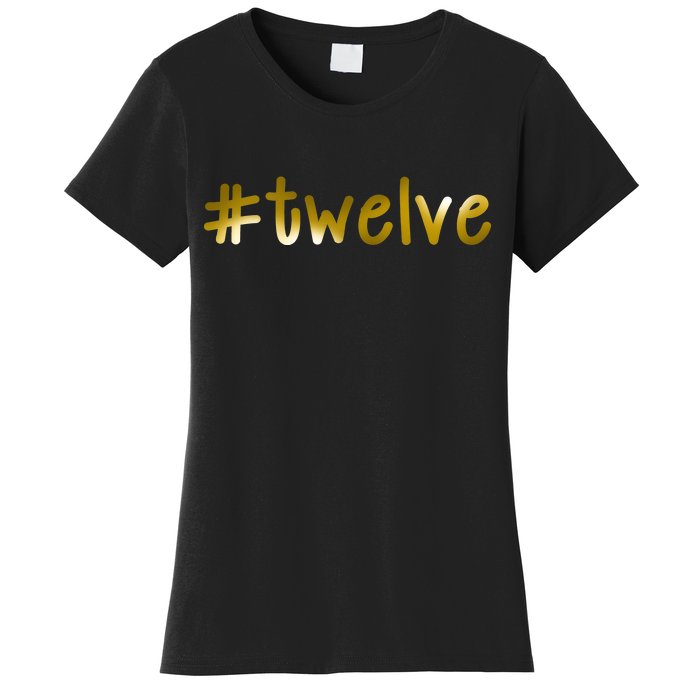 #Twelve 12th Birthday Gold Logo Women's T-Shirt