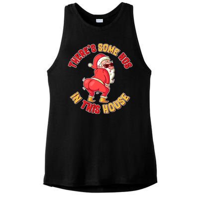 Twerking Santa Claus There's Some Hos In This House Ladies PosiCharge Tri-Blend Wicking Tank