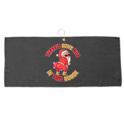 Twerking Santa Claus There's Some Hos In This House Large Microfiber Waffle Golf Towel