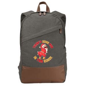 Twerking Santa Claus There's Some Hos In This House Cotton Canvas Backpack