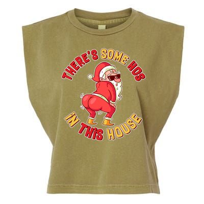 Twerking Santa Claus There's Some Hos In This House Garment-Dyed Women's Muscle Tee