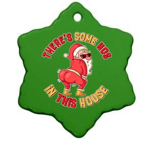 Twerking Santa Claus There's Some Hos In This House Ceramic Star Ornament