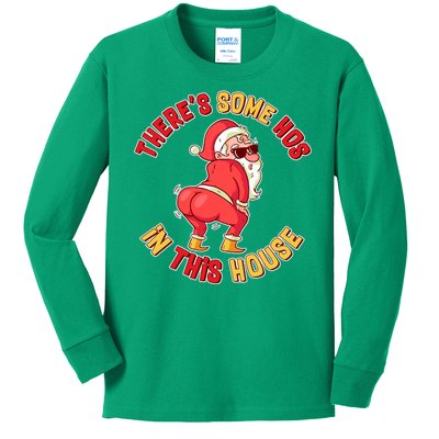 Twerking Santa Claus There's Some Hos In This House Kids Long Sleeve Shirt