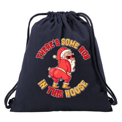 Twerking Santa Claus There's Some Hos In This House Drawstring Bag