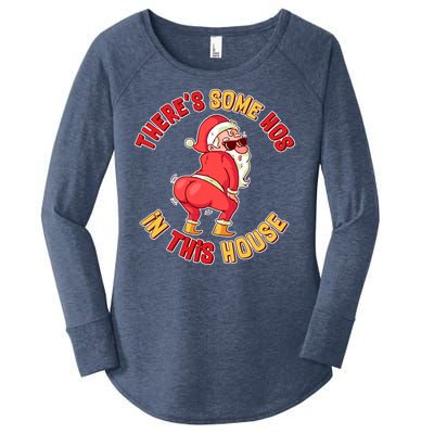 Twerking Santa Claus There's Some Hos In This House Women's Perfect Tri Tunic Long Sleeve Shirt