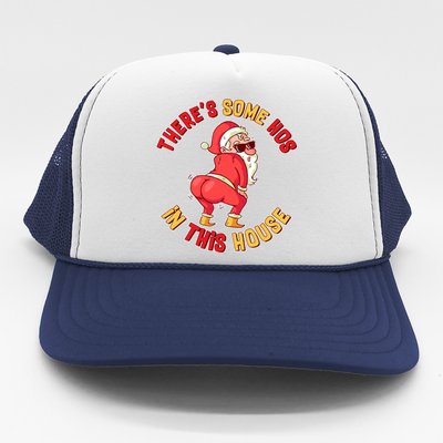 Twerking Santa Claus There's Some Hos In This House Trucker Hat