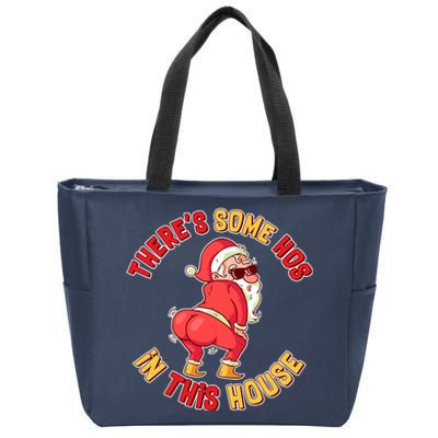 Twerking Santa Claus There's Some Hos In This House Zip Tote Bag