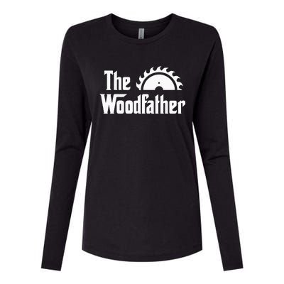 The Woodfather Funny Woodworking Carpenter Joke Woodworker Womens Cotton Relaxed Long Sleeve T-Shirt