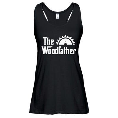 The Woodfather Funny Woodworking Carpenter Joke Woodworker Ladies Essential Flowy Tank