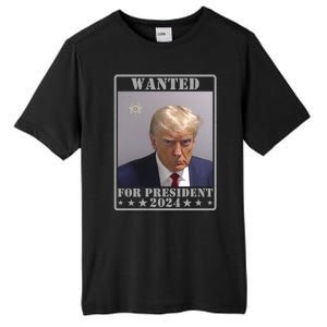 Trump Wanted For President 2024 Tall Fusion ChromaSoft Performance T-Shirt