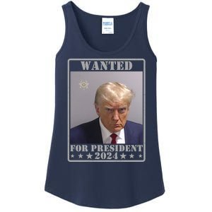 Trump Wanted For President 2024 Ladies Essential Tank