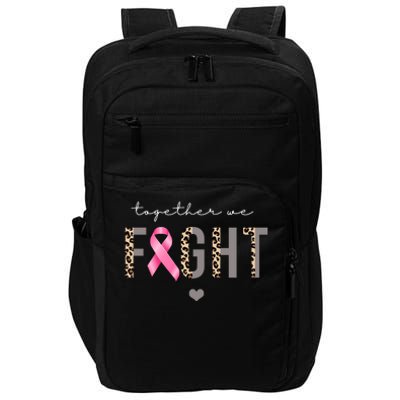 Together We Fight Breast Cancer Awareness Leopard Impact Tech Backpack