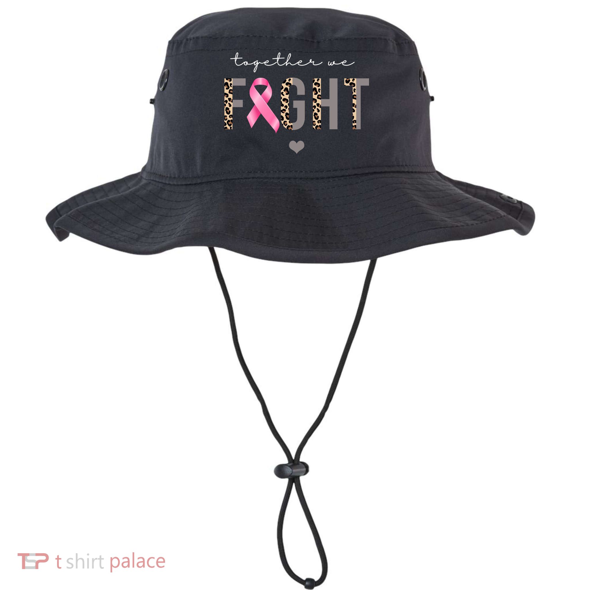 Together We Fight Breast Cancer Awareness Leopard Bucket Hat