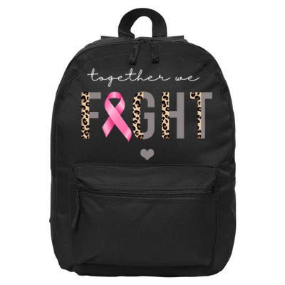 Together We Fight Breast Cancer Awareness Leopard 16 in Basic Backpack