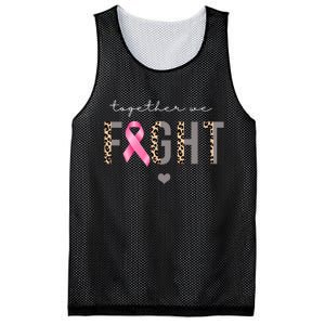 Together We Fight Breast Cancer Awareness Leopard Mesh Reversible Basketball Jersey Tank