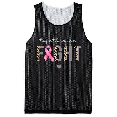 Together We Fight Breast Cancer Awareness Leopard Mesh Reversible Basketball Jersey Tank