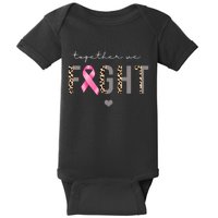 Together We Fight Breast Cancer Awareness Leopard Baby Bodysuit