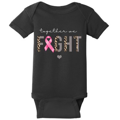 Together We Fight Breast Cancer Awareness Leopard Baby Bodysuit