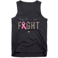 Together We Fight Breast Cancer Awareness Leopard Tank Top