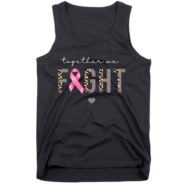 Together We Fight Breast Cancer Awareness Leopard Tank Top