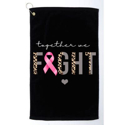 Together We Fight Breast Cancer Awareness Leopard Platinum Collection Golf Towel