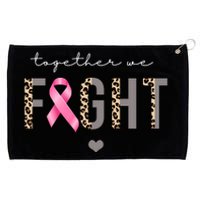 Together We Fight Breast Cancer Awareness Leopard Grommeted Golf Towel