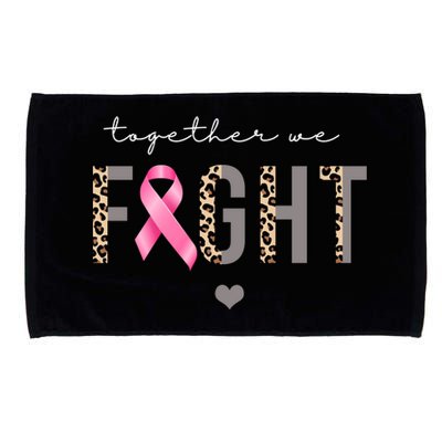 Together We Fight Breast Cancer Awareness Leopard Microfiber Hand Towel