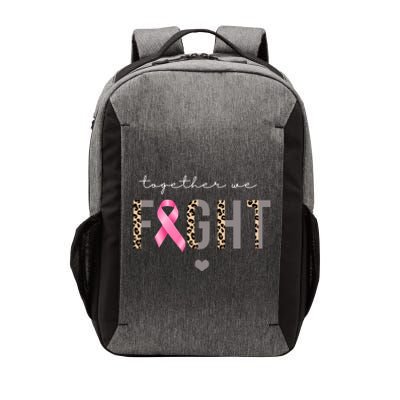 Together We Fight Breast Cancer Awareness Leopard Vector Backpack