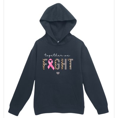 Together We Fight Breast Cancer Awareness Leopard Urban Pullover Hoodie