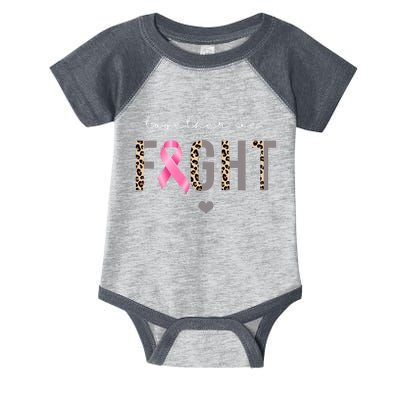 Together We Fight Breast Cancer Awareness Leopard Infant Baby Jersey Bodysuit