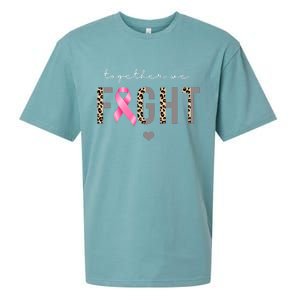 Together We Fight Breast Cancer Awareness Leopard Sueded Cloud Jersey T-Shirt