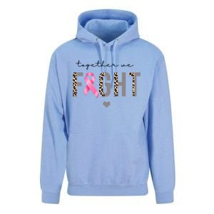 Together We Fight Breast Cancer Awareness Leopard Unisex Surf Hoodie