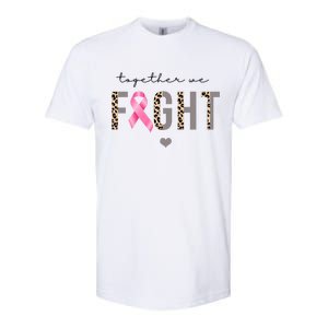 Together We Fight Breast Cancer Awareness Leopard Softstyle CVC T-Shirt