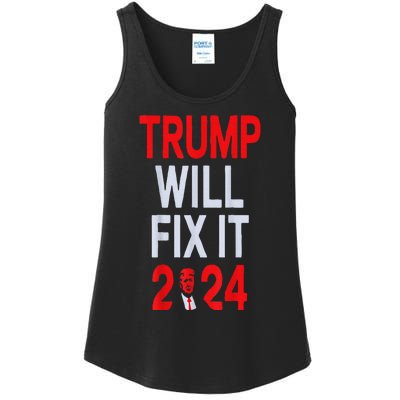 Trump Will Fix It Election 2024 Ladies Essential Tank