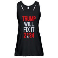 Trump Will Fix It Election 2024 Ladies Essential Flowy Tank