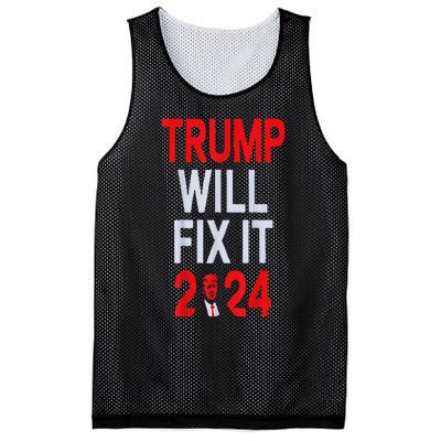 Trump Will Fix It Election 2024 Mesh Reversible Basketball Jersey Tank