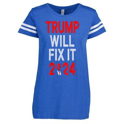 Trump Will Fix It Election 2024 Enza Ladies Jersey Football T-Shirt