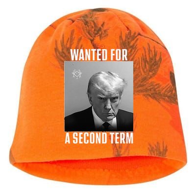 Trump Wanted For A Second Term Kati - Camo Knit Beanie