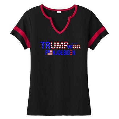 Trump Won F Biden Ladies Halftime Notch Neck Tee