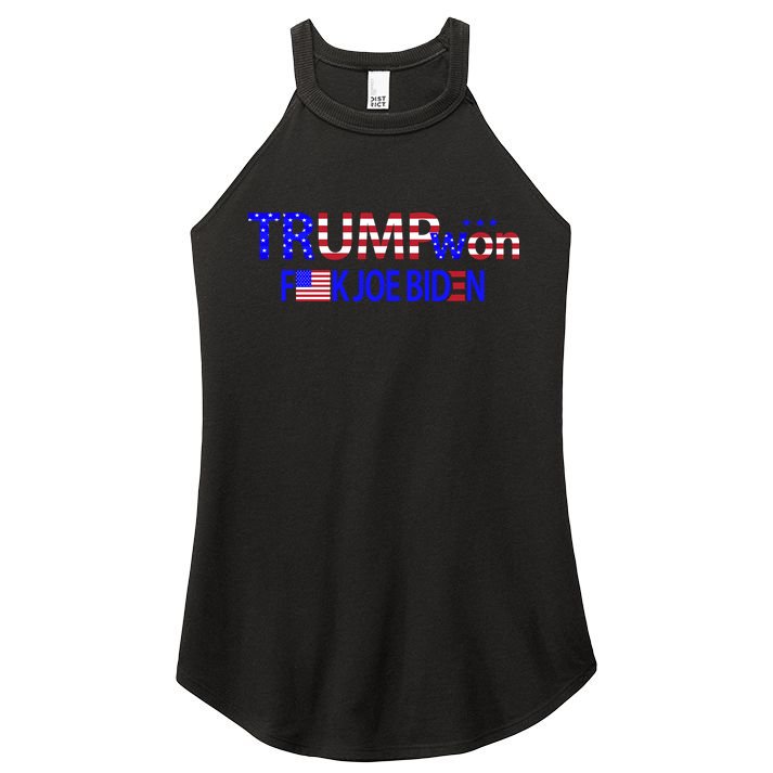 Trump Won F Biden Women's Perfect Tri Rocker Tank