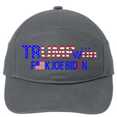 Trump Won F Biden 7-Panel Snapback Hat