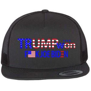 Trump Won F Biden Flat Bill Trucker Hat