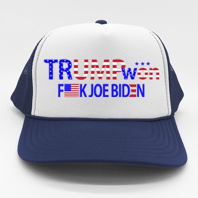 Trump Won F Biden Trucker Hat