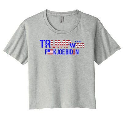 Trump Won F Biden Women's Crop Top Tee