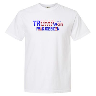 Trump Won F Biden Garment-Dyed Heavyweight T-Shirt