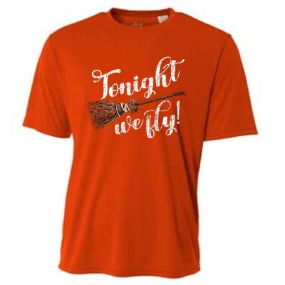 Tonight We Fly Fun Halloween Pumpkin Witches Cooling Performance Crew T-Shirt