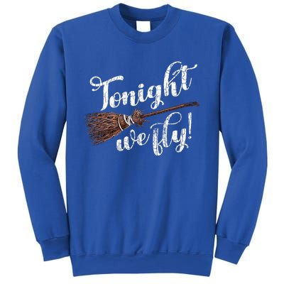 Tonight We Fly Fun Halloween Pumpkin Witches Sweatshirt