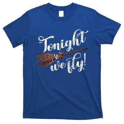 Tonight We Fly Fun Halloween Pumpkin Witches T-Shirt